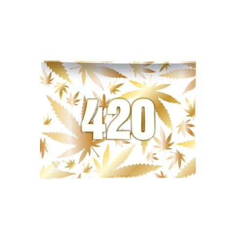 50% DISCOUNT - V-Syndicate Glass Rolling Tray Small - 420 Gold